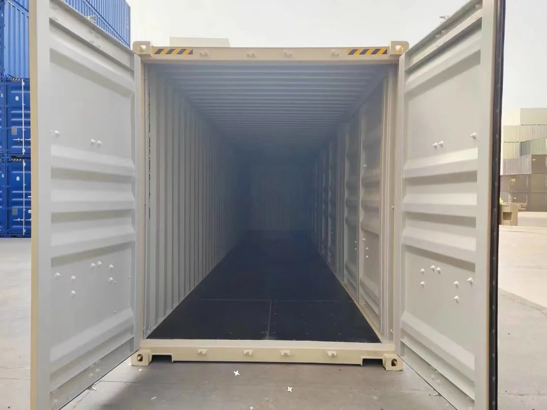 40ft High Cube Open Side (OS) container – Nieuw beige