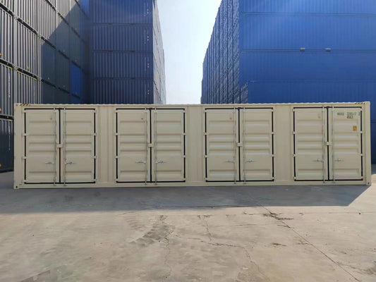 40ft High Cube Open Side (OS) container – Nieuw beige
