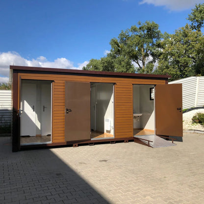 Sanitaire container van sandwichpanelen, 6,00 × 3,00 m