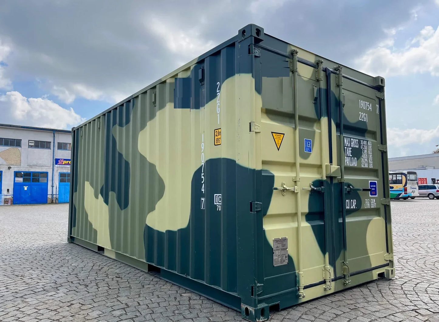 20-voets zeecontainer – Camouflageontwerp