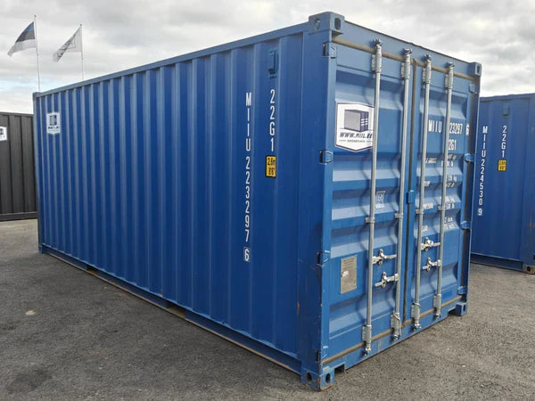 Gebruikte blauwe container van 20 voet
