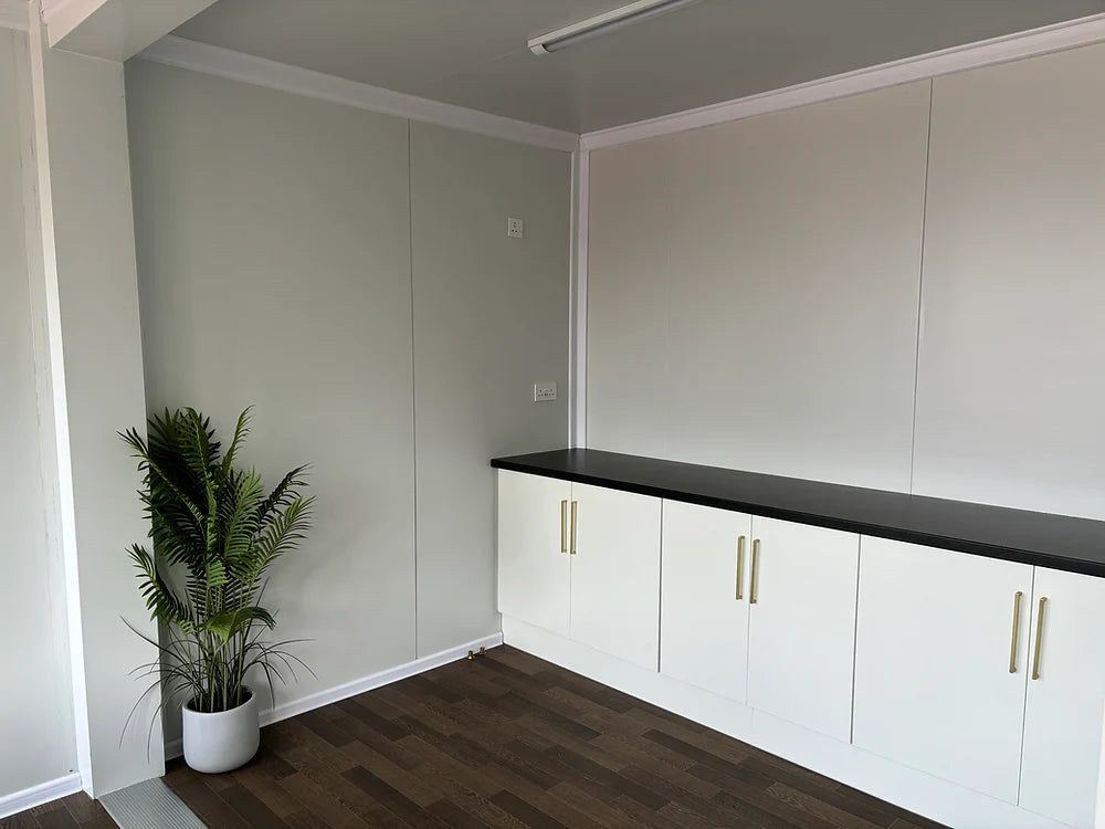 Verplaatsbare kantoormodules met opbergruimte en geïntegreerde badkamer