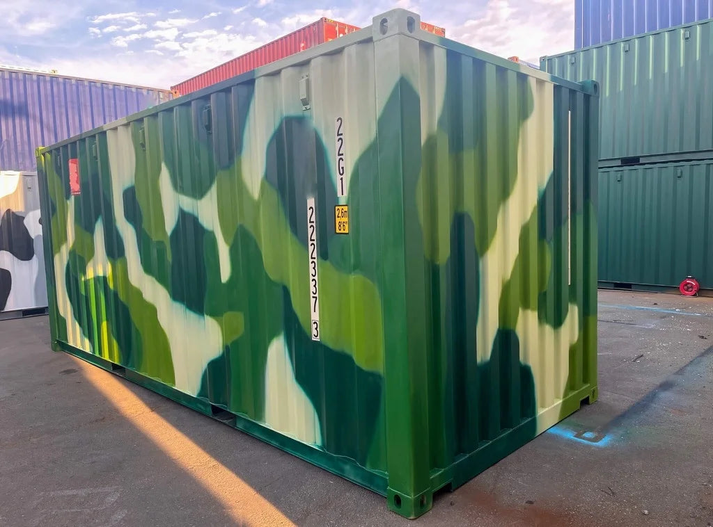 20-voets zeecontainer – Camouflageontwerp