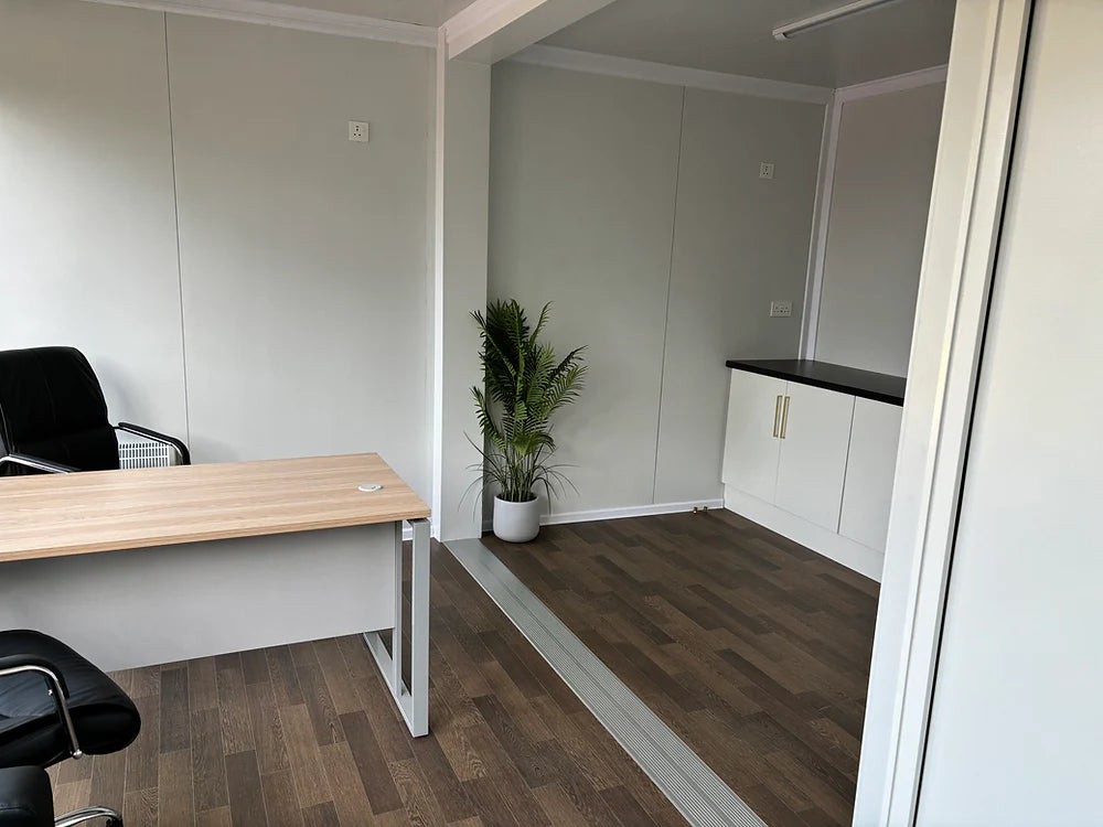 Verplaatsbare kantoormodules met opbergruimte en geïntegreerde badkamer