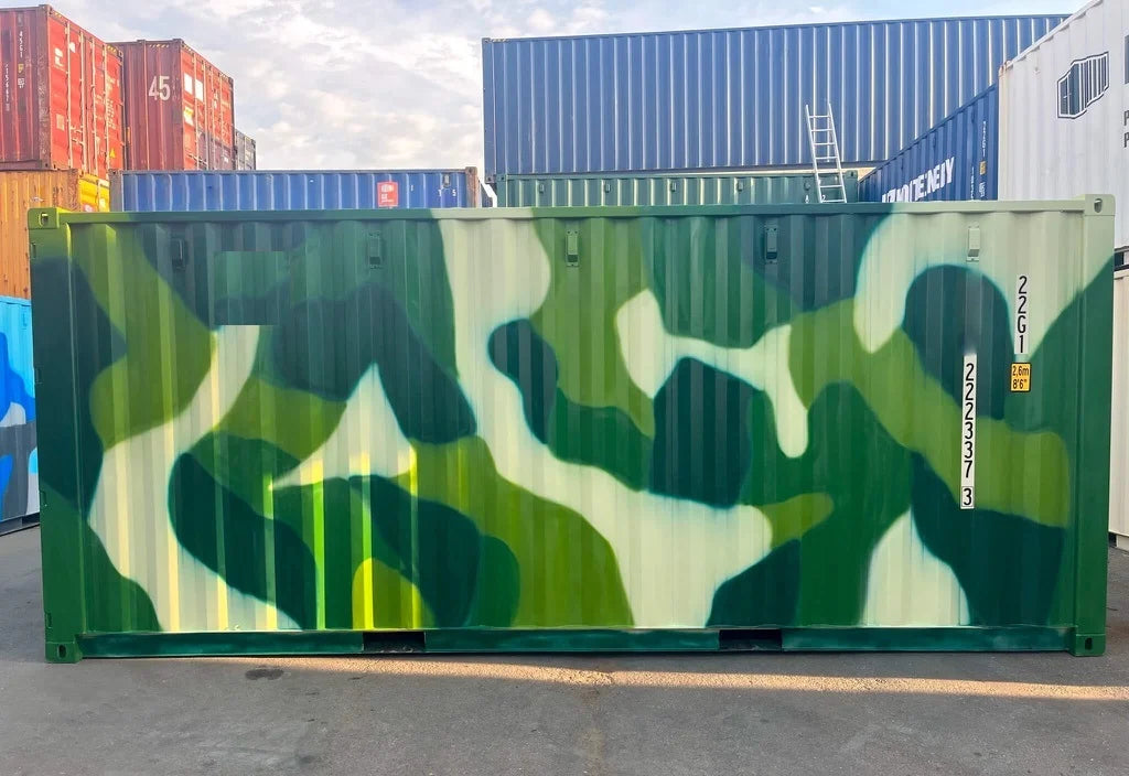 20-voets zeecontainer – Camouflageontwerp