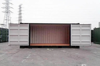 20ft zeecontainer met open zijkanten – Donkergroen