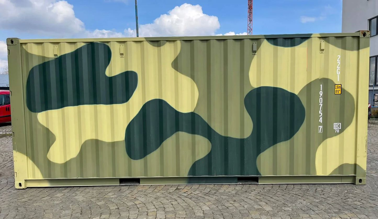 20-voets zeecontainer – Camouflageontwerp
