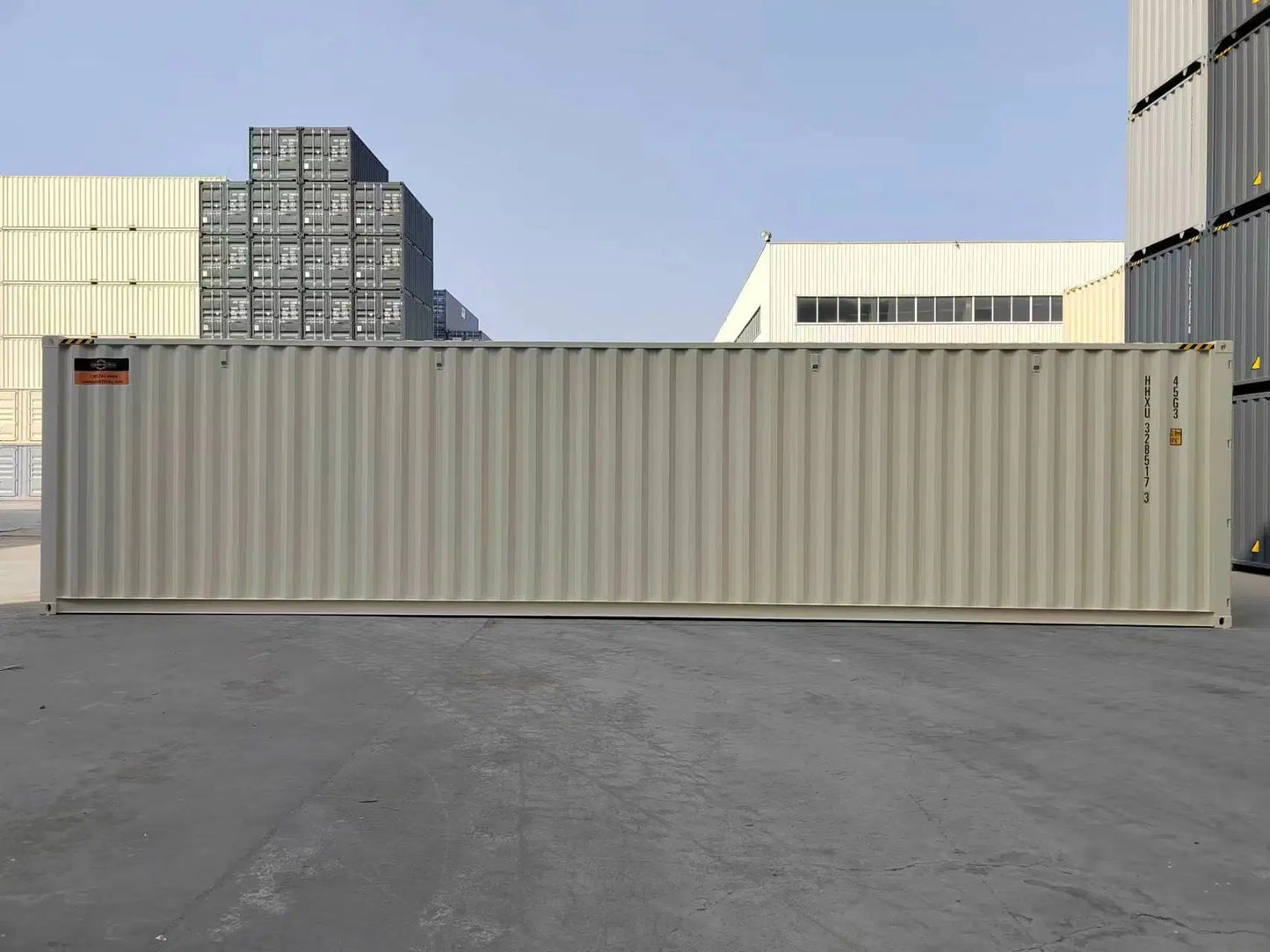 40ft High Cube Open Side (OS) container – Nieuw beige
