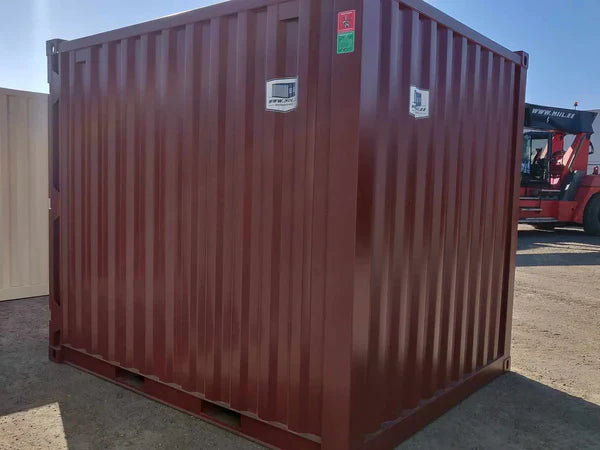 Gebruikte rode container van 3 meter