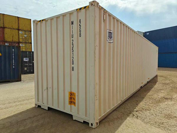 Gebruikte witte 40ft High Cube container