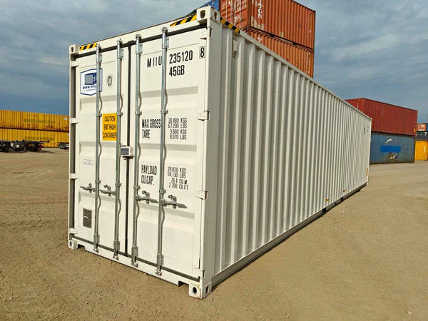 Gebruikte witte 40ft High Cube container