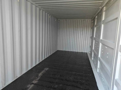 Gebruikte 20-voets container met zijopening, wit