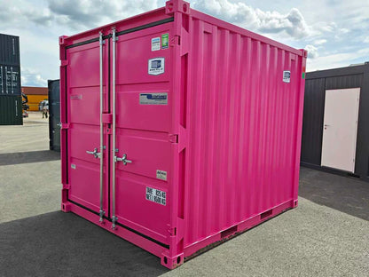 Gebruikte roze container van 3 meter