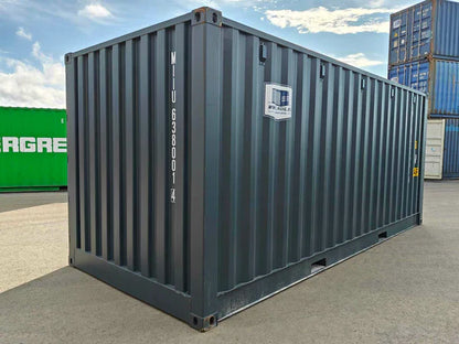 Gebruikte 20-voets container met zijopening, grijs